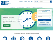 Tablet Screenshot of greatwesternbank.com